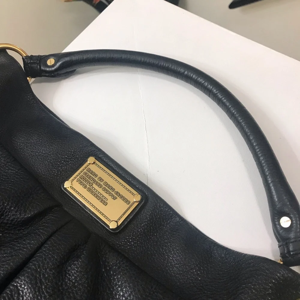 Marc Jacob Tote Hobo Black Leather Women's Bag - Picture 8 of 16